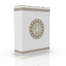 Подарункова коробка для рушників 2-ка Вензель з віконцем 280х100х345 мм